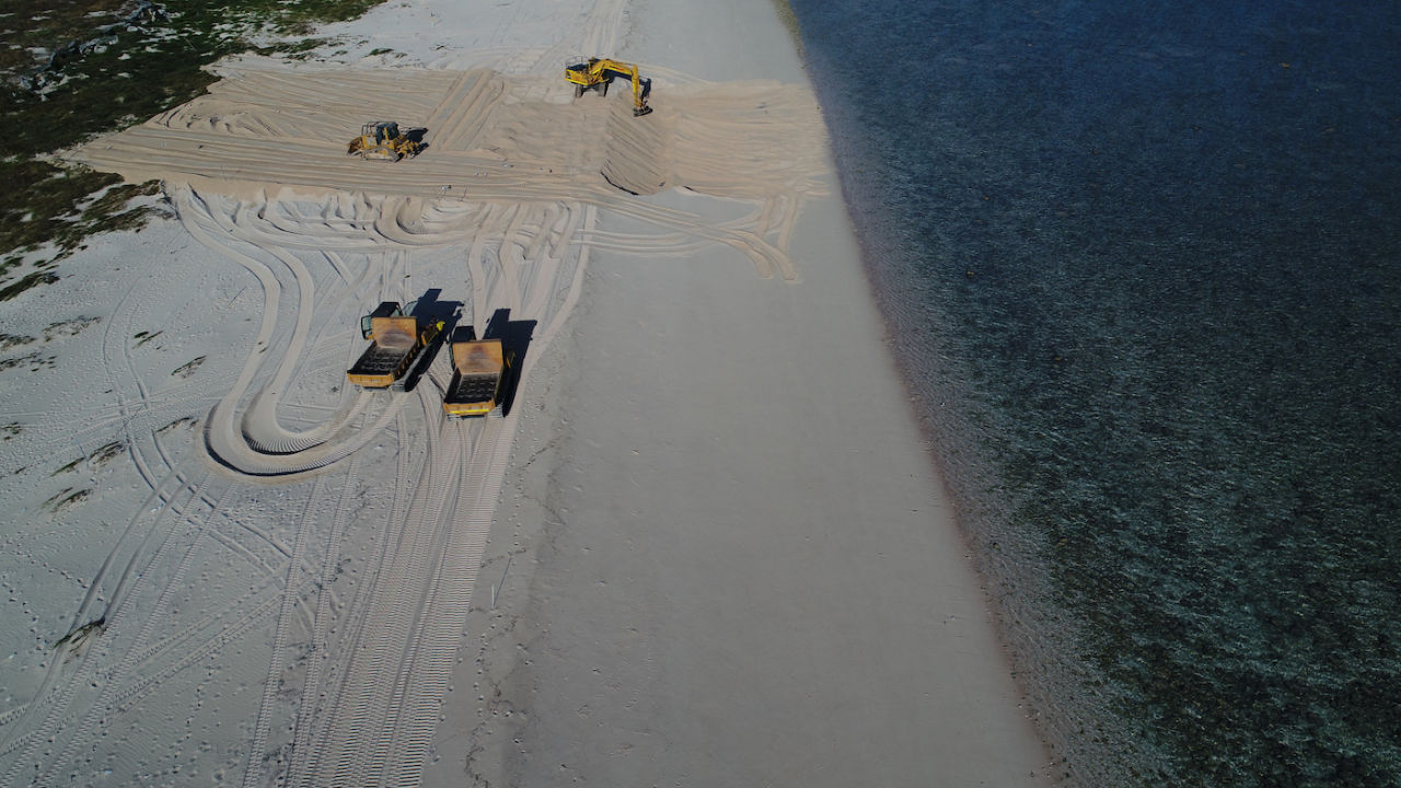 Mission accomplished to re-shape Raine Island