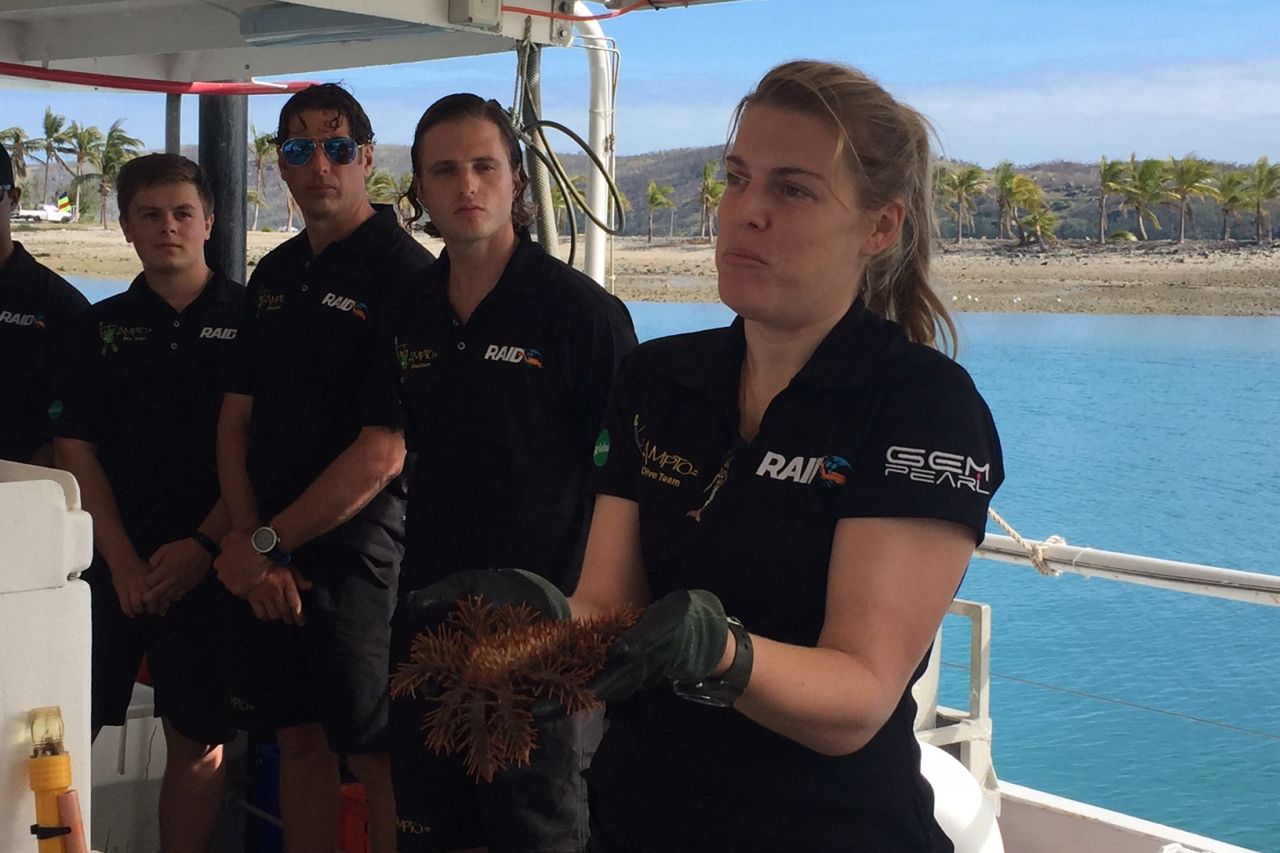 The AMPTO team keeping COTS numbers under control on the Reef