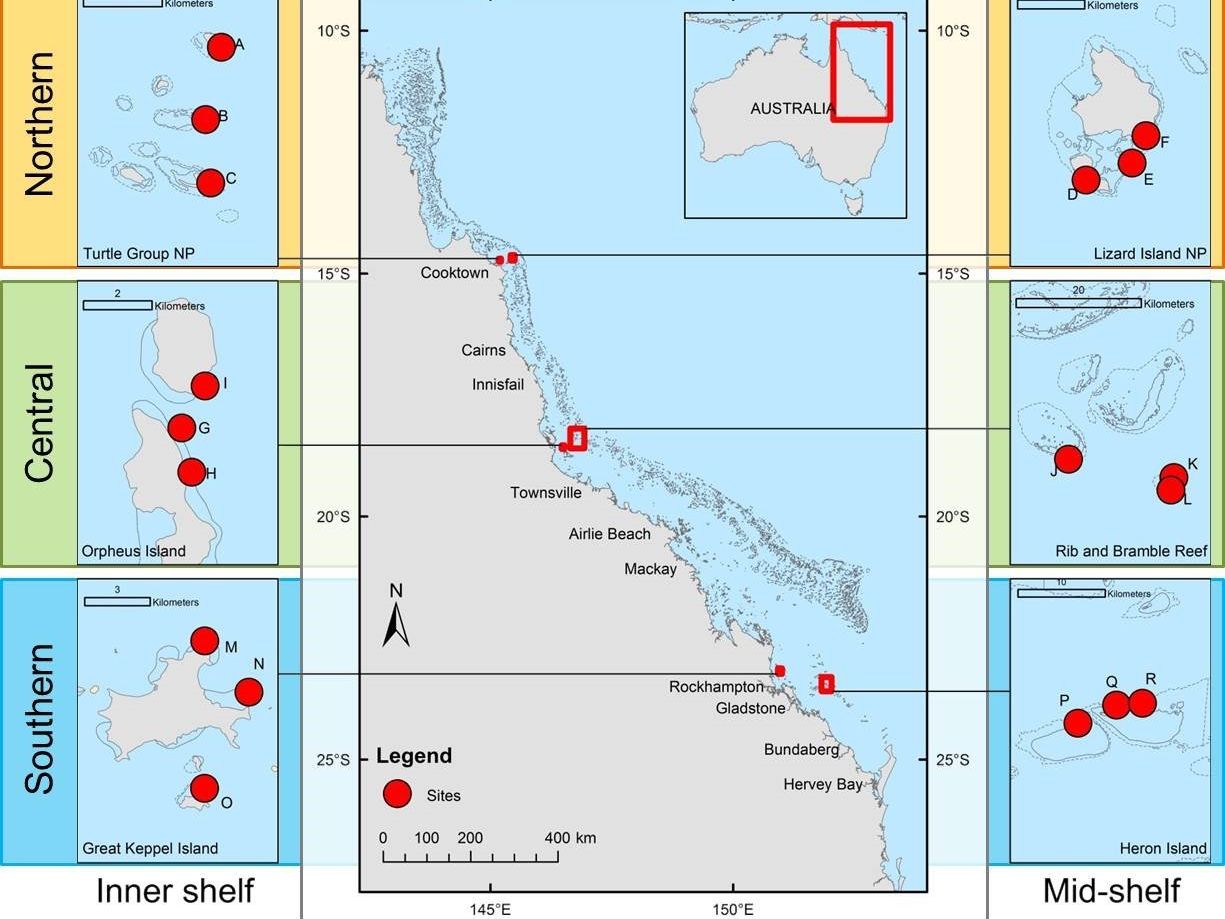 Locations of the stations