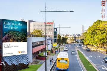 Reef scientist ‘recruits’ make a billboard splash