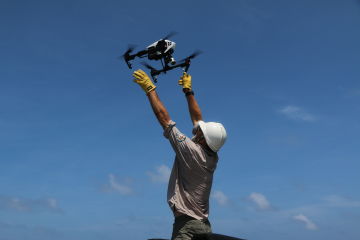 Using drones at Raine Island